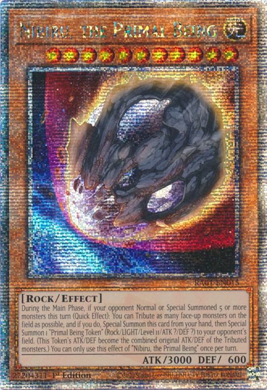Nibiru, the Primal Being (Quarter Century Secret Rare) RA01-EN015 card from 25th Anniversary Rarity Collection