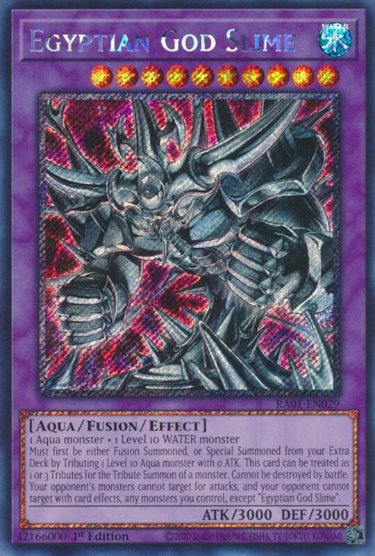 Egyptian God Slime (Platinum Secret Rare) RA01-EN029 card from 25th Anniversary Rarity Collection