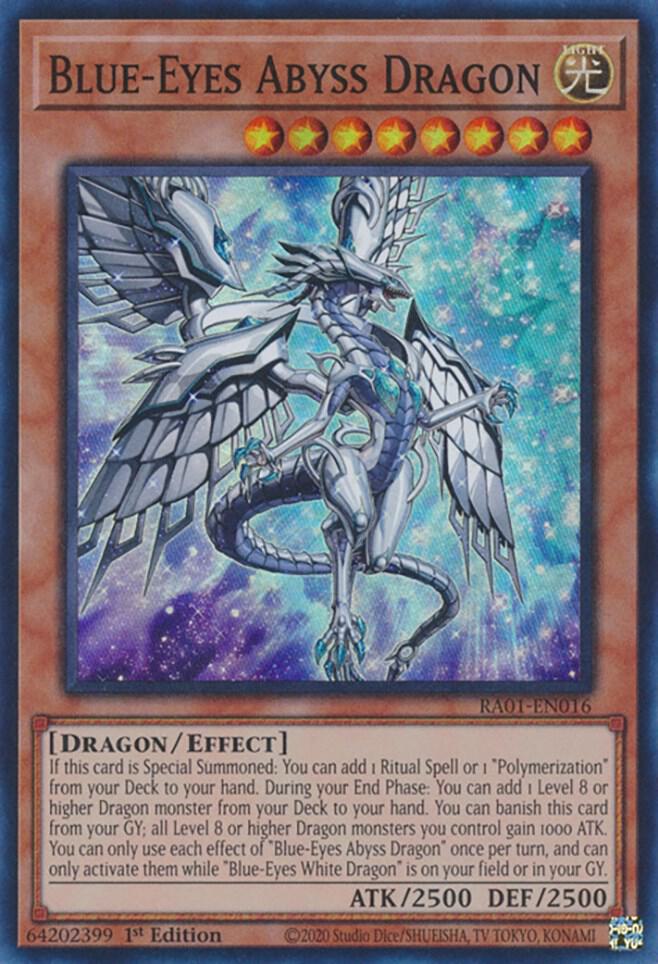 Blue-Eyes Abyss Dragon RA01-EN016 card from 25th Anniversary Rarity Collection