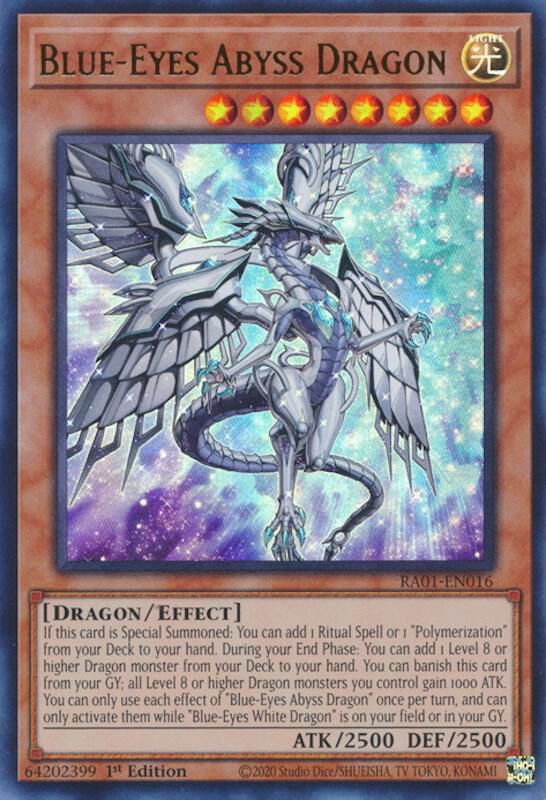 Blue-Eyes Abyss Dragon (UR) RA01-EN016 card from 25th Anniversary Rarity Collection