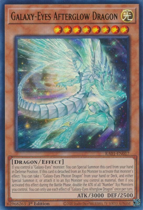Galaxy-Eyes Afterglow Dragon (UR) RA01-EN017 card from 25th Anniversary Rarity Collection