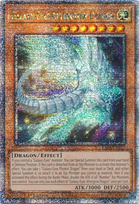 Galaxy-Eyes Afterglow Dragon (Quarter Century Secret Rare) RA01-EN017 card from 25th Anniversary Rarity Collection