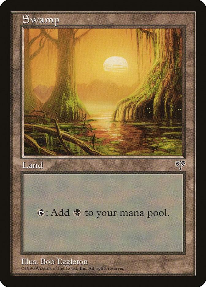 Swamp (Mossy Roots) card from Mirage