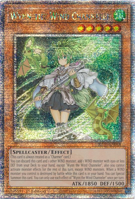 Wynn the Wind Channeler (Quarter Century Secret Rare) RA01-EN018 card from 25th Anniversary Rarity Collection