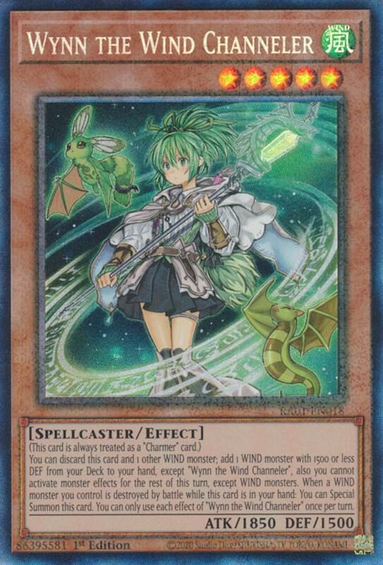 Wynn the Wind Channeler (PCR) RA01-EN018 card from 25th Anniversary Rarity Collection