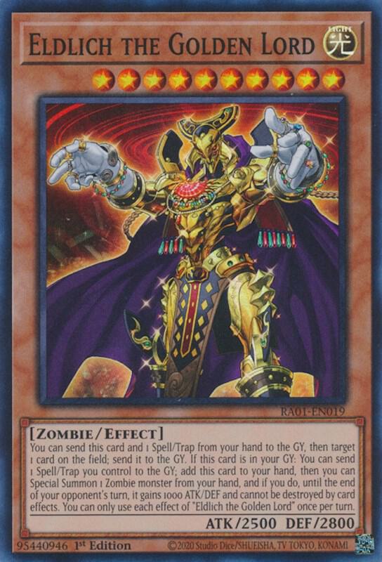 Eldlich the Golden Lord RA01-EN019 card from 25th Anniversary Rarity Collection