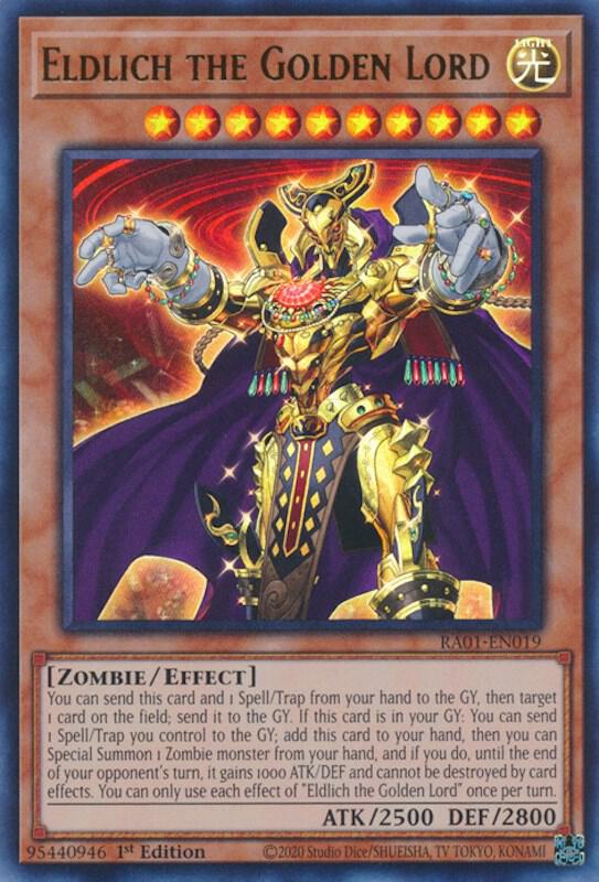 Eldlich the Golden Lord (UR) RA01-EN019 card from 25th Anniversary Rarity Collection