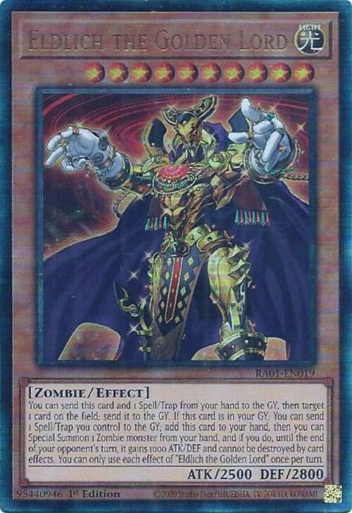 Eldlich the Golden Lord (PUR) RA01-EN019 card from 25th Anniversary Rarity Collection