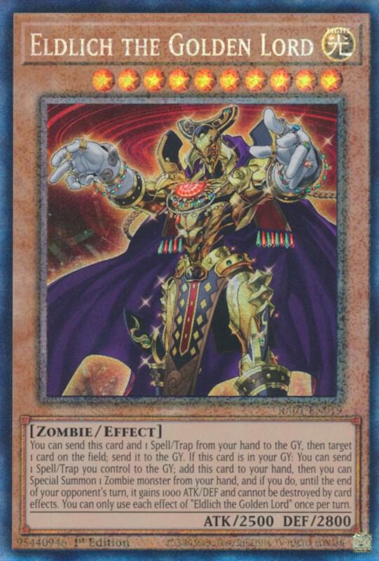 Eldlich the Golden Lord (PCR) RA01-EN019 card from 25th Anniversary Rarity Collection