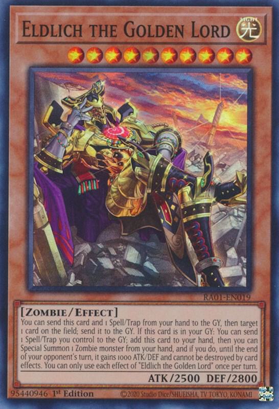 Eldlich the Golden Lord (Alternate Art) RA01-EN019 card from 25th Anniversary Rarity Collection