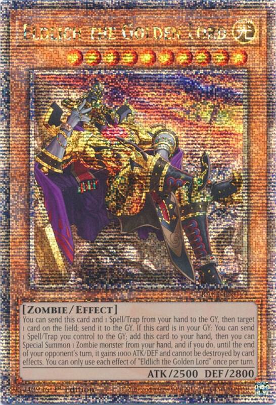 Eldlich the Golden Lord (Alternate Art) (Quarter Century Secret Rare) RA01-EN019 card from 25th Anniversary Rarity Collection