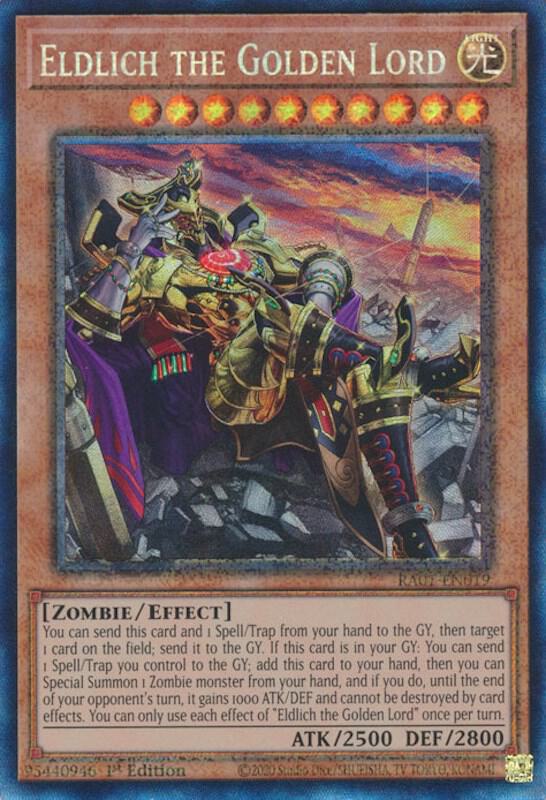 Eldlich the Golden Lord (Alternate Art) (PCR) RA01-EN019 card from 25th Anniversary Rarity Collection
