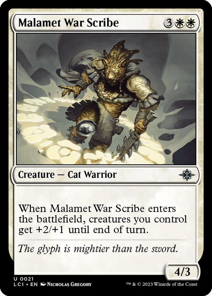 Malamet War Scribe 21 card from The Lost Caverns of Ixalan
