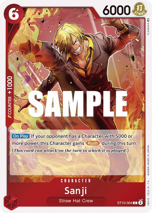 Sanji ST10-004 card from Ultra Deck: The Three Captains