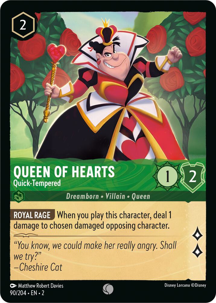 Queen of Hearts - Quick-Tempered 90/204 card from Rise of the Floodborn