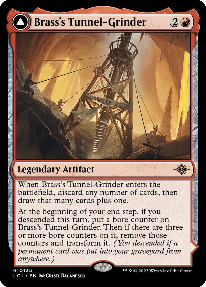 Brass's Tunnel-Grinder 135 card from The Lost Caverns of Ixalan