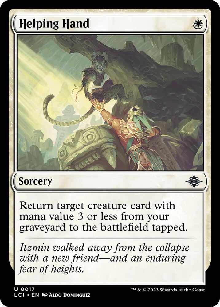 Helping Hand 17 card from The Lost Caverns of Ixalan