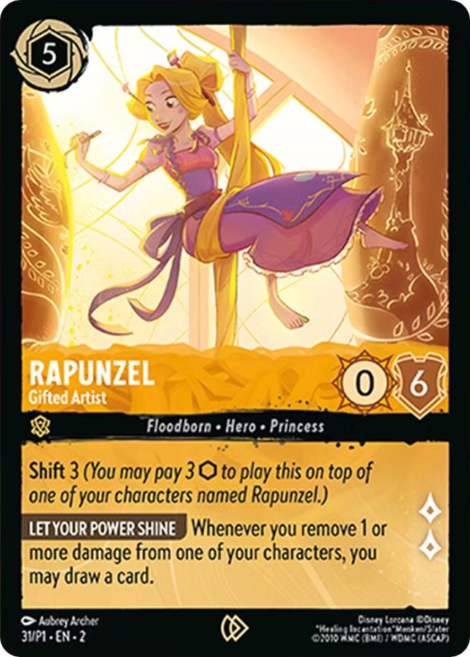 Rapunzel - Gifted Artist 31 card from Disney Lorcana Promo Cards