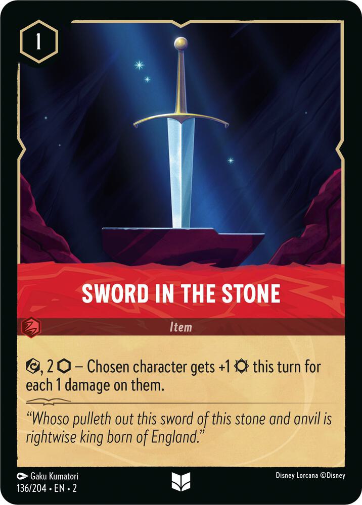 Sword in the Stone 136/204 card from Rise of the Floodborn