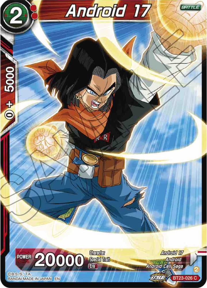 Android 17 BT23-026 card from Perfect Combination