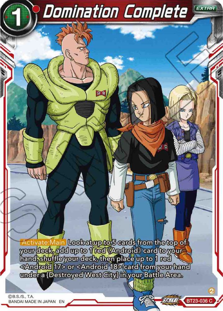 Domination Complete BT23-036 card from Perfect Combination