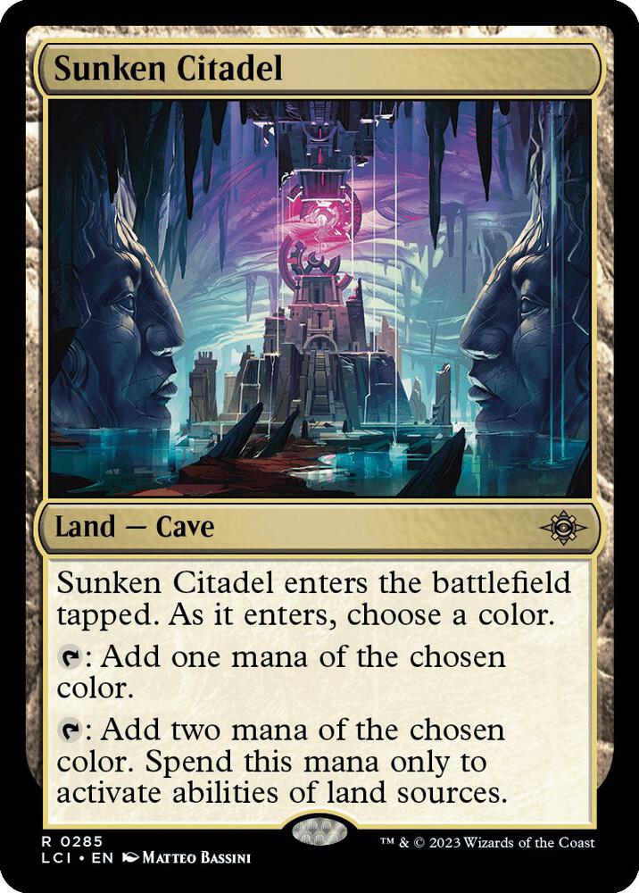 Sunken Citadel 285 card from The Lost Caverns of Ixalan