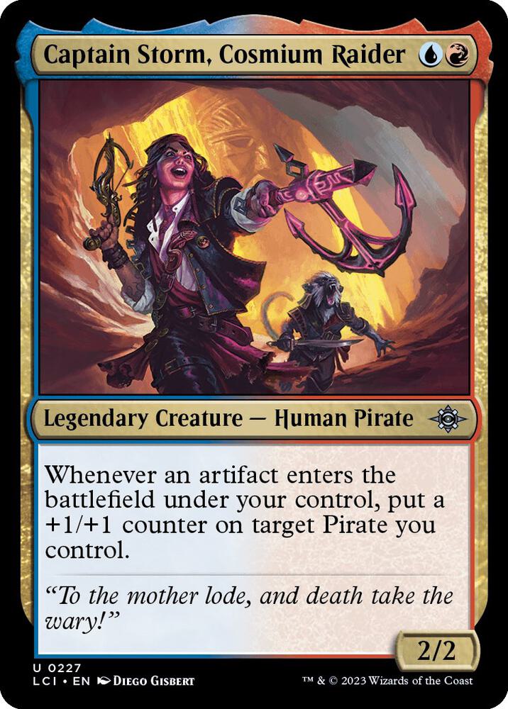 Captain Storm, Cosmium Raider 227 card from The Lost Caverns of Ixalan