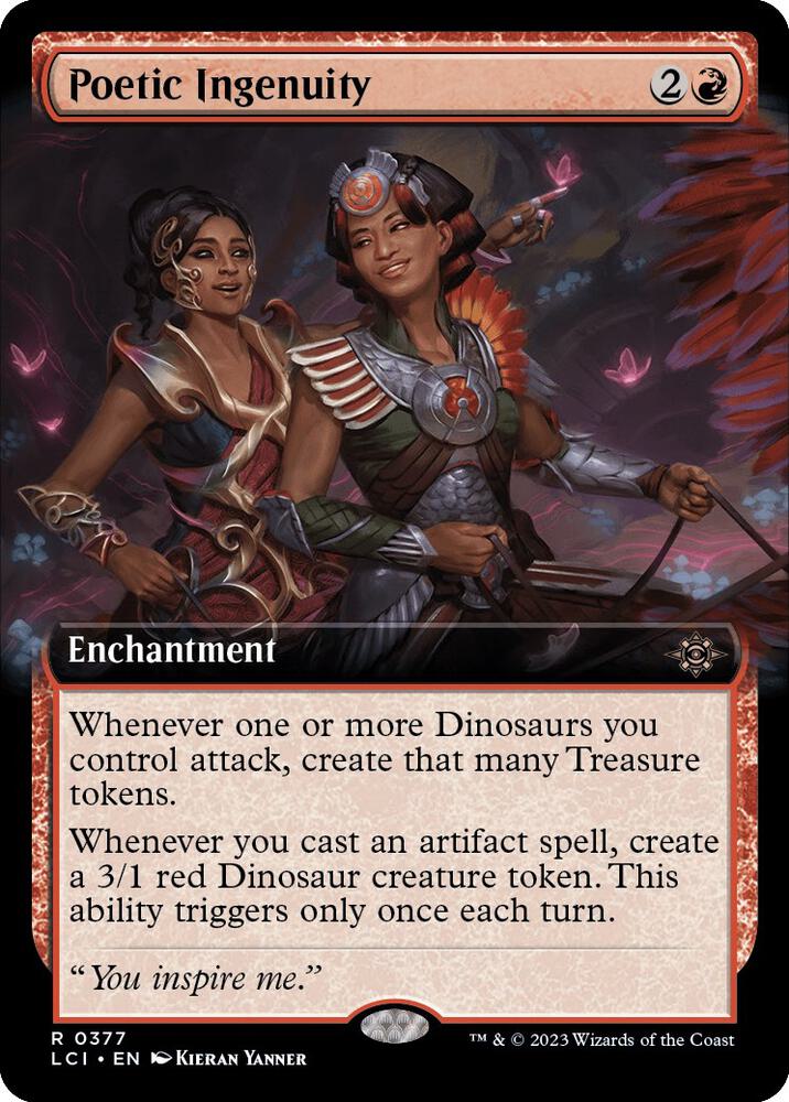 Poetic Ingenuity (Extended Art) 377 card from The Lost Caverns of Ixalan
