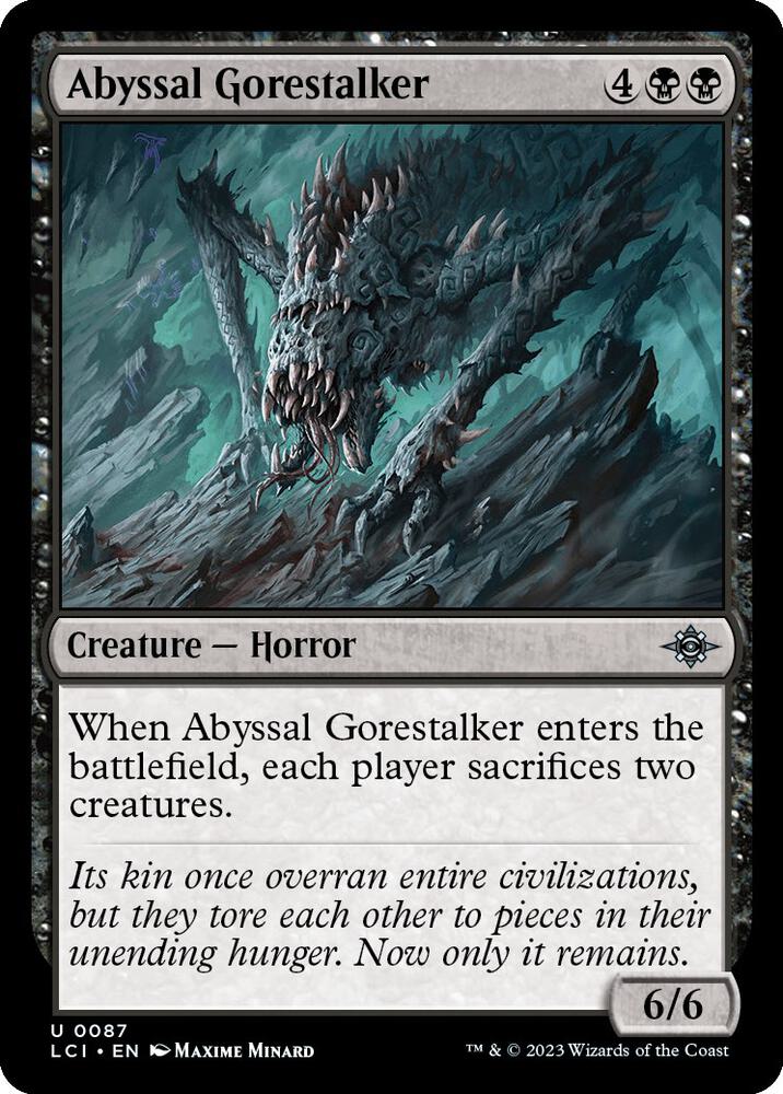 Abyssal Gorestalker 87 card from The Lost Caverns of Ixalan