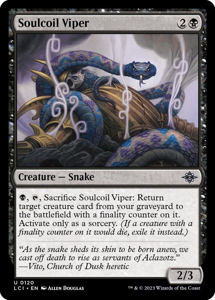 Soulcoil Viper 120 card from The Lost Caverns of Ixalan