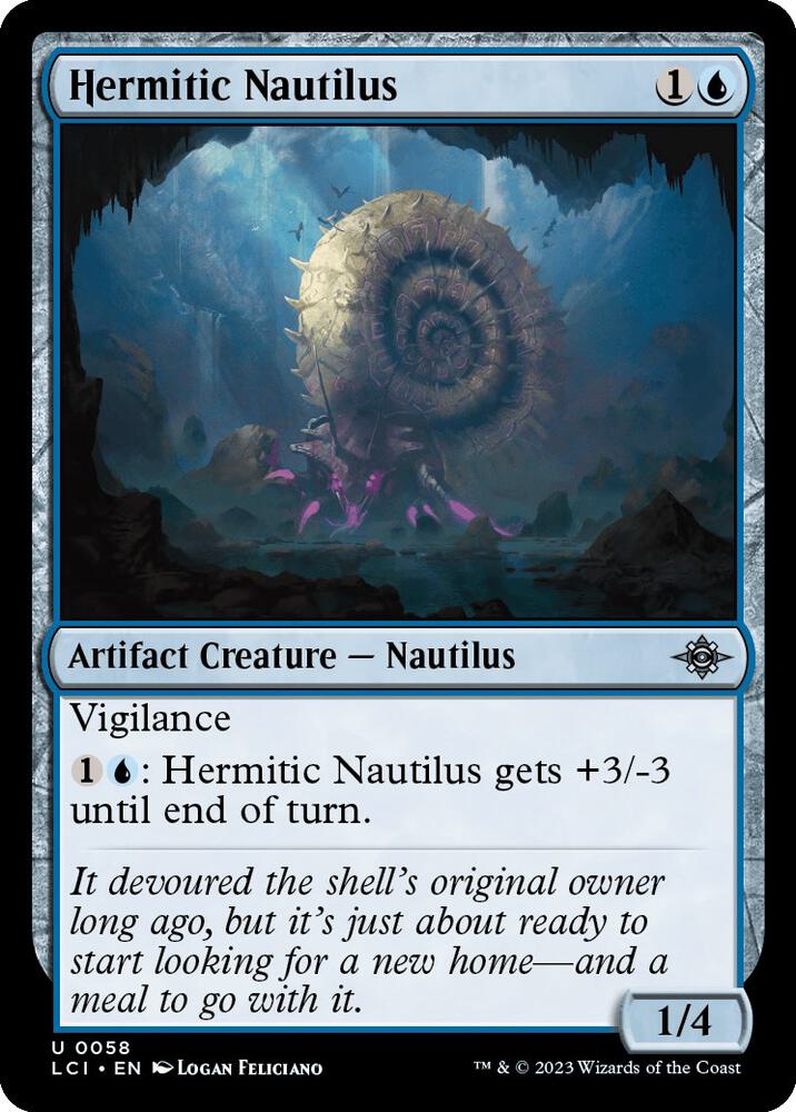Hermitic Nautilus 58 card from The Lost Caverns of Ixalan
