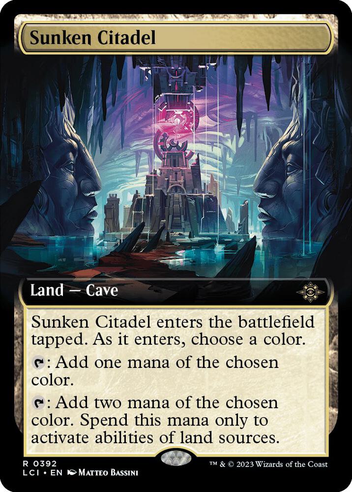 Sunken Citadel (Extended Art) 392 card from The Lost Caverns of Ixalan