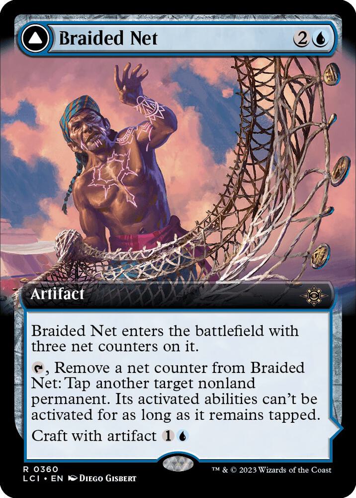 Braided Net (Extended Art) 360 card from The Lost Caverns of Ixalan