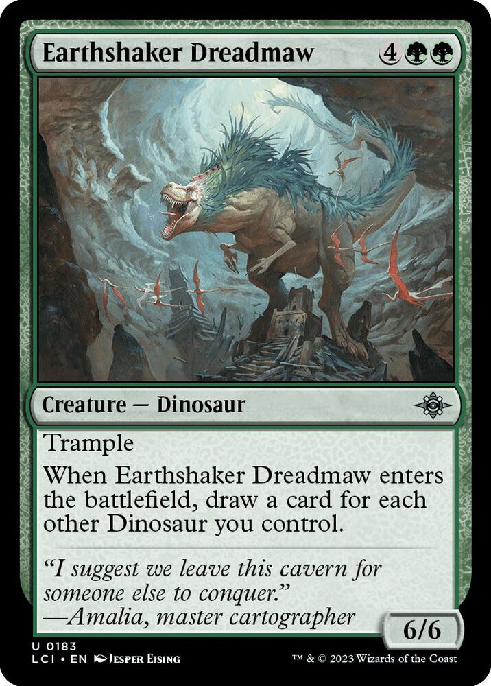 Earthshaker Dreadmaw 183 card from The Lost Caverns of Ixalan