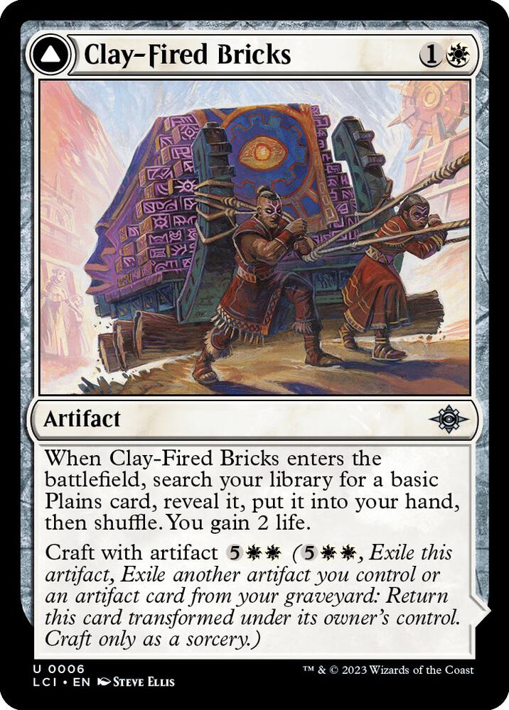 Clay-Fired Bricks 6 card from The Lost Caverns of Ixalan