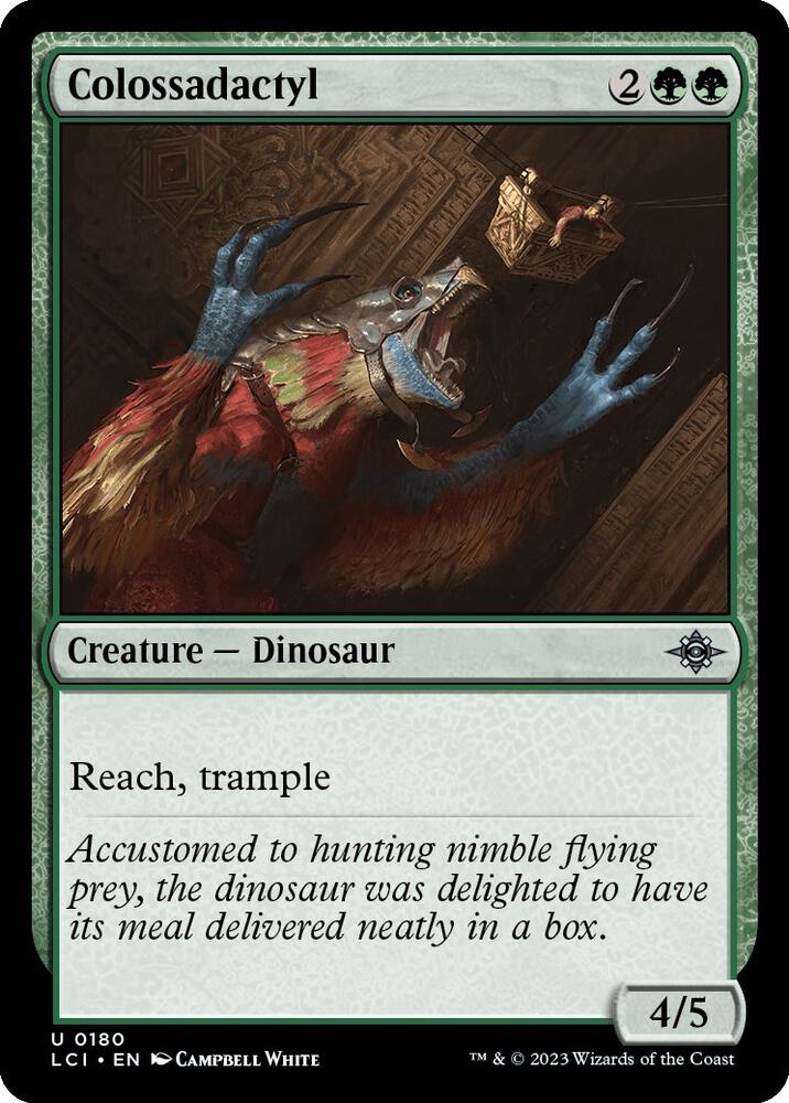 Colossadactyl 180 card from The Lost Caverns of Ixalan