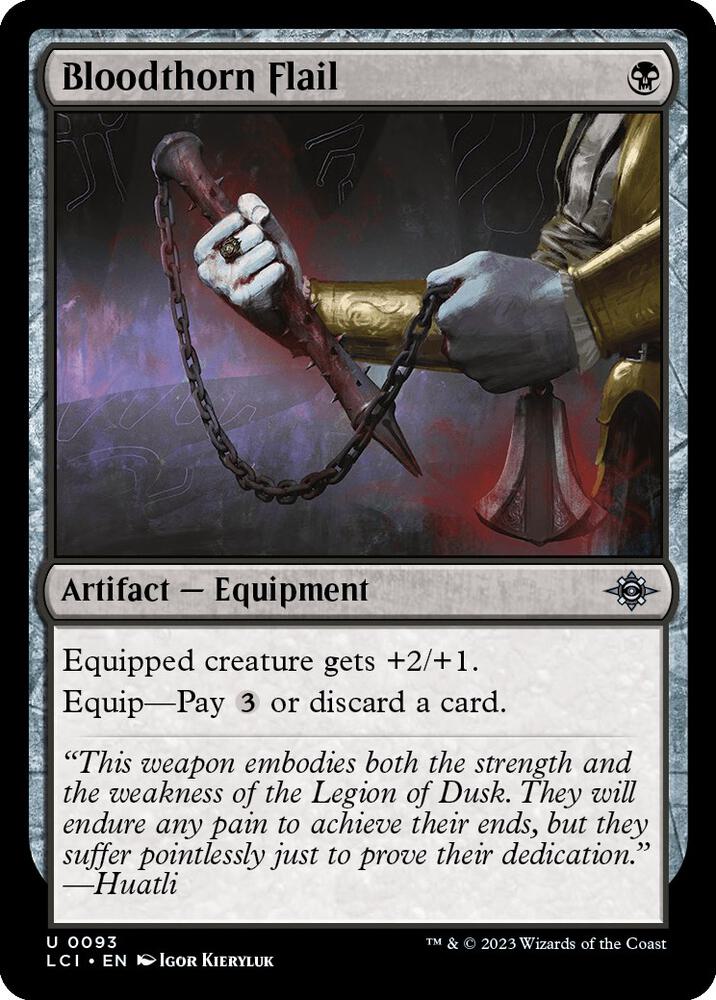 Bloodthorn Flail 93 card from The Lost Caverns of Ixalan