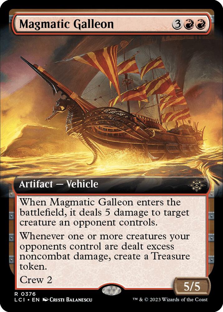 Magmatic Galleon (Extended Art) 376 card from The Lost Caverns of Ixalan