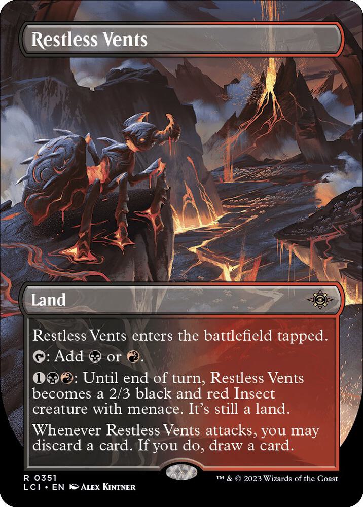 Restless Vents (Borderless) 351 card from The Lost Caverns of Ixalan