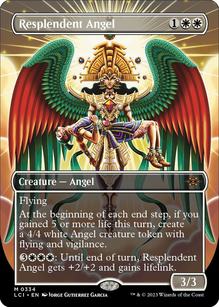 Resplendent Angel (Borderless) 334 card from The Lost Caverns of Ixalan