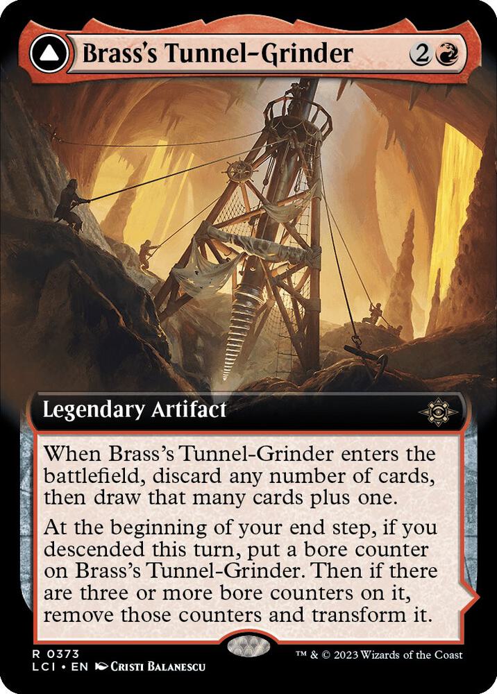 Brass's Tunnel-Grinder (Extended Art) 373 card from The Lost Caverns of Ixalan