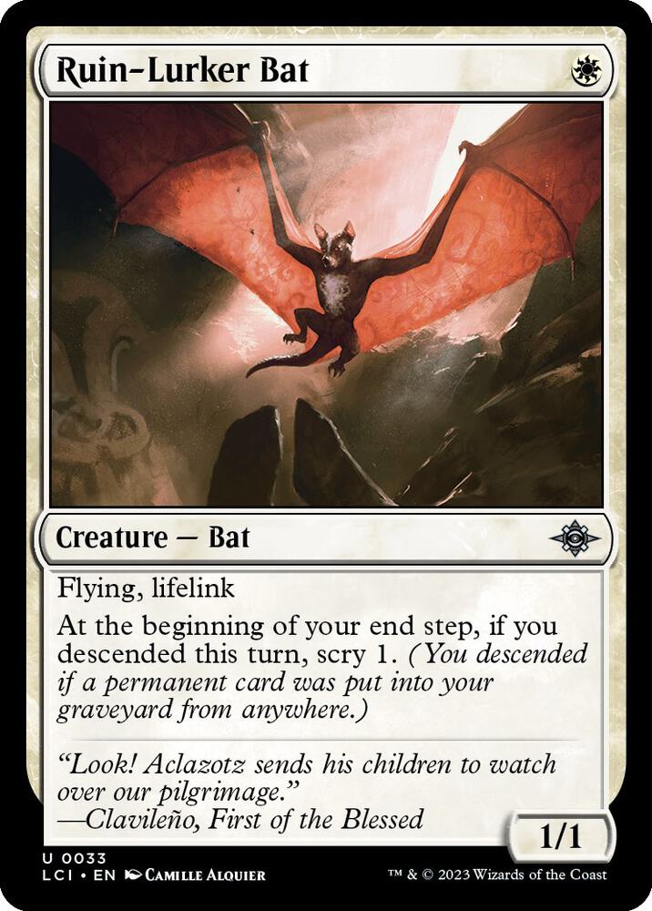 Ruin-Lurker Bat 33 card from The Lost Caverns of Ixalan