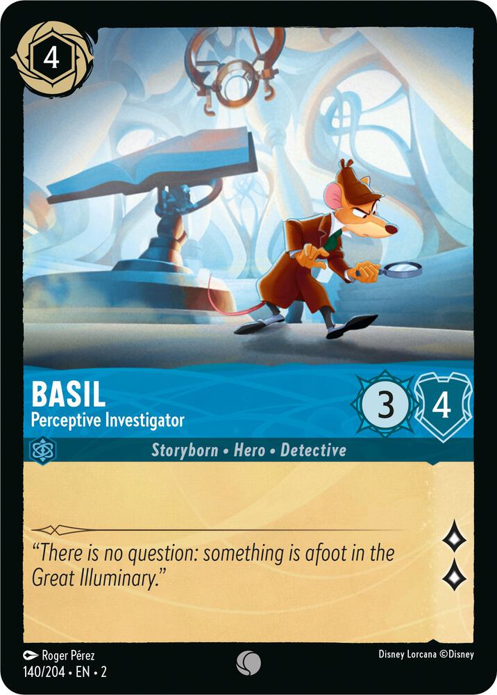 Basil - Perceptive Investigator 140/204 card from Rise of the Floodborn