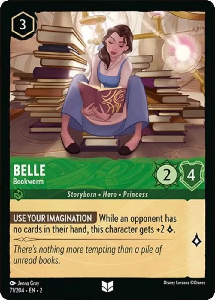 Belle - Bookworm 71/204 card from Rise of the Floodborn