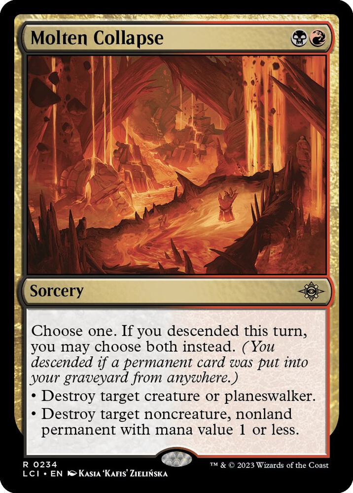 Molten Collapse 234 card from The Lost Caverns of Ixalan