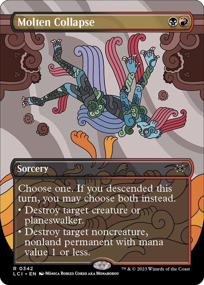 Molten Collapse (Borderless) 342 card from The Lost Caverns of Ixalan