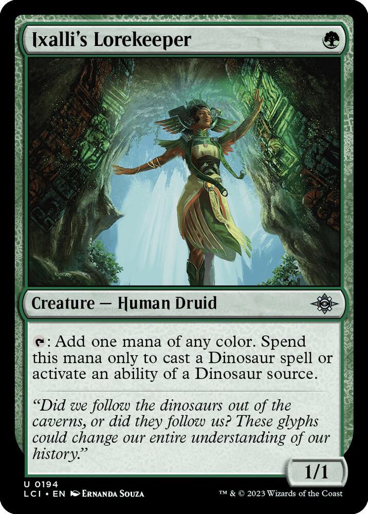 Ixalli's Lorekeeper 194 card from The Lost Caverns of Ixalan