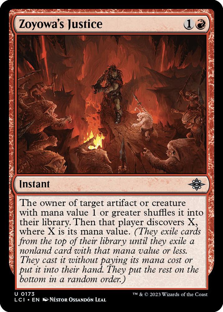 Zoyowa's Justice 173 card from The Lost Caverns of Ixalan