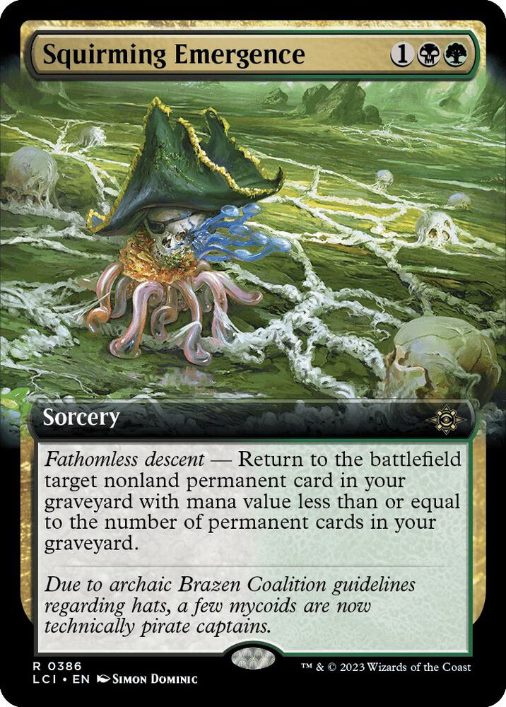 Squirming Emergence (Extended Art) 386 card from The Lost Caverns of Ixalan