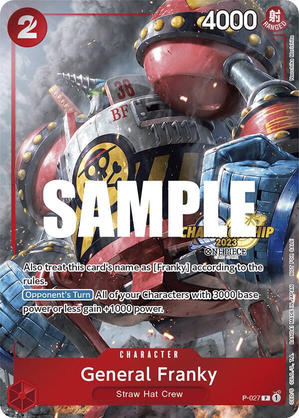General Franky (CS 2023 Event Pack) P-027 card from One Piece Promotion Cards